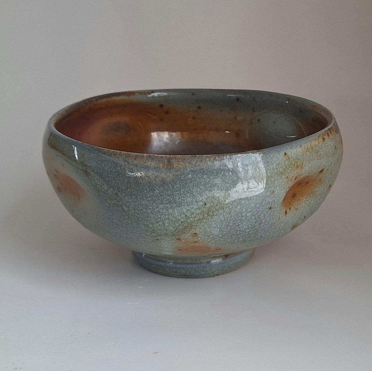 wood fired Shino bowl
